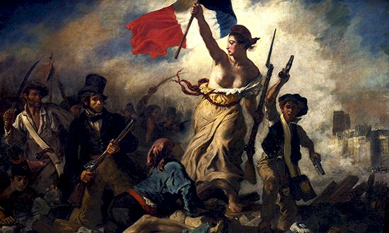 A liberdade guiando o povo, de Eugène Delacroix (1830)