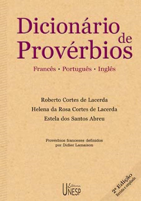 Dicionário de provérbios - 2ª edição - Fundação Editora Unesp