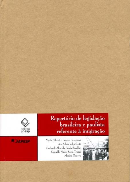 Repertório de legislação brasileira e paulista referente à imigração