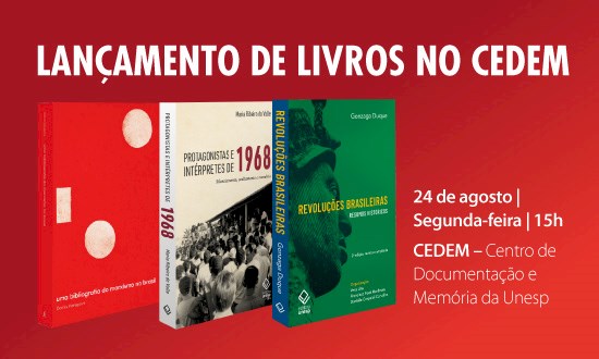 CEDEM promove lançamento coletivo de livros sobre história política e memória brasileira