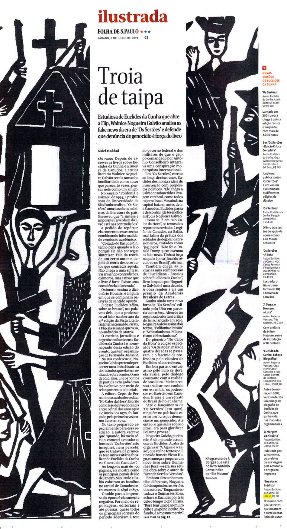 Folha de S.Paulo destaca duas obras de Euclides da Cunha Fundação Editora Unesp